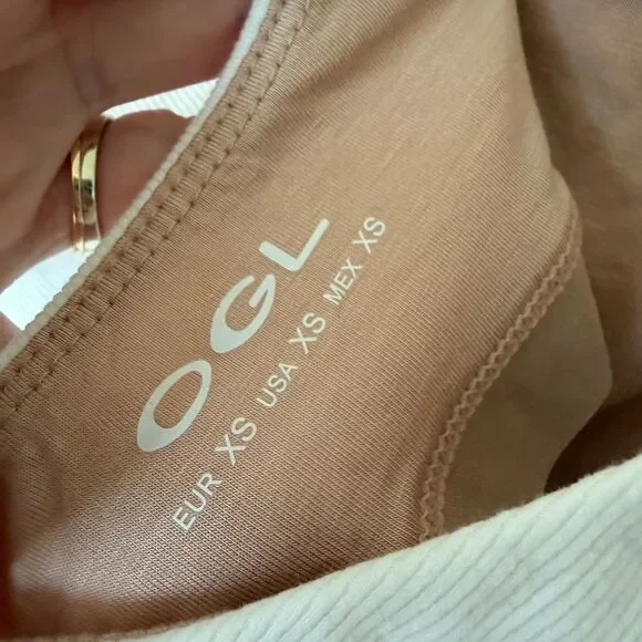 NWT OGL Elastic Open Back Brami Tank Classic White Boatneck Tank Top Size XS - Picture 10 of 11